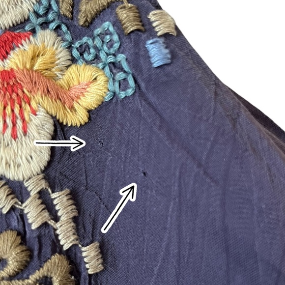 Johnny Was Flawed Gem Kalea Tunic Floral Navy Size Medium Top - Picture 10 of 10